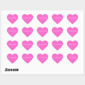 Kinder naam Sticker Heart Persoonlijk Roze Wit (Vel)
