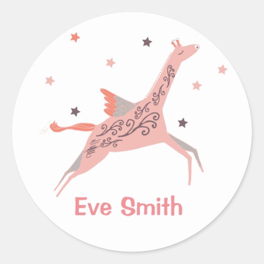 Kinder naamstickers ronde sticker (Voorkant)