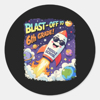 Kinder naar middelbare school Afbeelding Day Outfi Ronde Sticker