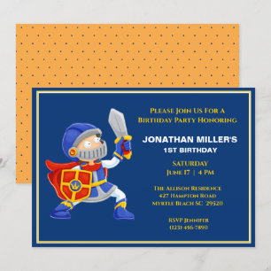 Kinder nacht in de uitnodiging van Armor Birthday