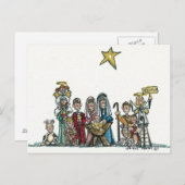 kinder nativityscène briefkaart (Voorkant / Achterkant)