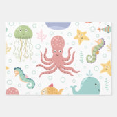 Kinder Nautisch Patroon Inpakpapier Vel (Voorkant)