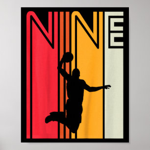 Kinder negende verjaardag Basketball Lover 9 jaar Poster