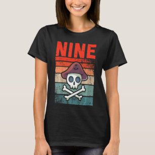 Kinder negende verjaardag van de piratenpartij jon t-shirt