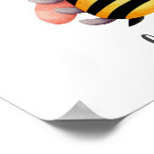 Kinder neurierij van de roze bijen poster (Hoek)