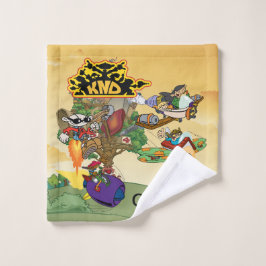 Kinder next-door gevechtsstations! washandje