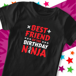 Kinder Ninja Party Karate Beste Vriend Verjaardag  T-shirt