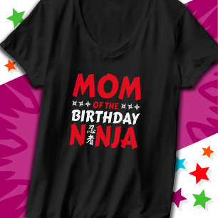 Kinder Ninja Party Karate Moeder van de Verjaardag T-shirt