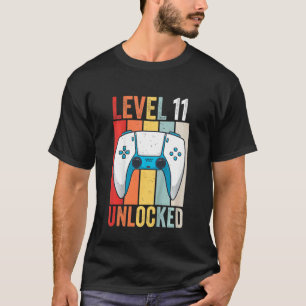 Kinder niveau 11 Onvergrendeld gamen 11 jaar oude  T-shirt