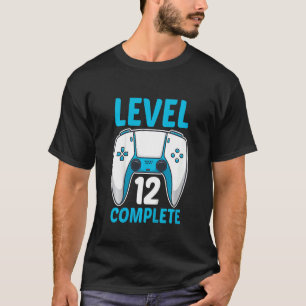 Kinder niveau 12 compleet 12 jaar oude gamers 12e  t-shirt