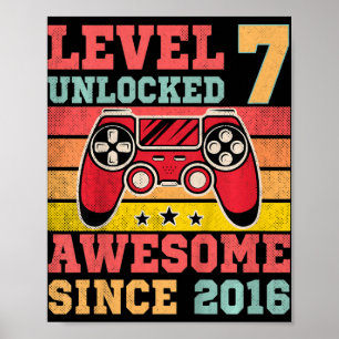 Kinder niveau 7 Niet-vergrendelde videogame 7e ge Poster