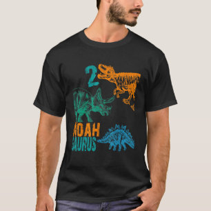 Kinder Noah Saurus 2e Verjaardagsjongens Rex Bday T-shirt