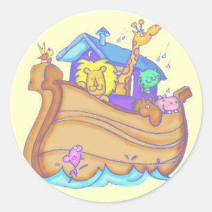 Kinder Noahs Ark T Shirten en Gifts Ronde Sticker