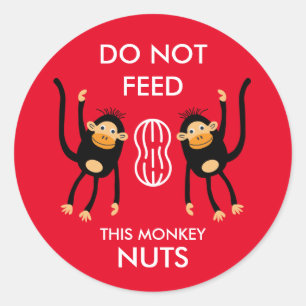 Kinder Noten Allergie Waarschuwing Ronde Sticker