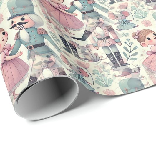 Kinder Notenkraker Suite Marie Mouse King Pastels Cadeaupapier (Rol Hoek)