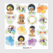 Kinder Nubische Princesses Sticker (Vel)