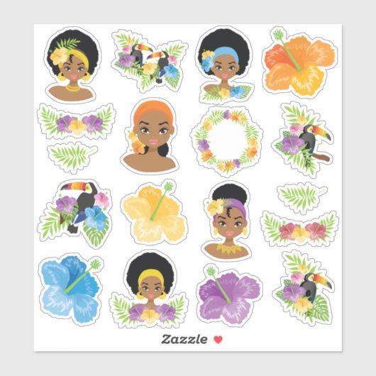 Kinder Nubische Princesses Sticker (Vel)