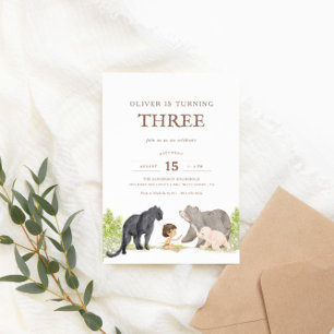 Kinder Oerwoud Birthday - Oerwoud Friends Birthday Kaart