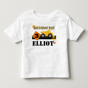 Kinder of Toddler Construction Birthday Raglan Shi Shirts