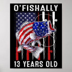Kinder O'fishally 13 jaar oude verjaardag 13e verj Poster