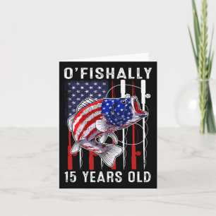 Kinder O'fishally 15 jaar oude verjaardag 15e verj Kaart