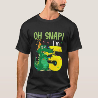 Kinder Oh Snap ik ben 5 krokodil 5 Th Birthday All T-shirt