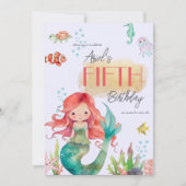 Kinder Onder het Zee Zeemeermin Verjaardag Kaart (Voorkant)