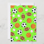 Kinder ongeval bij sportpartij kaart (Achterkant)