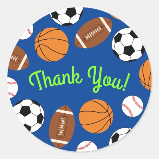 Kinder ongeval bij sportpartij ronde sticker (Voorkant)