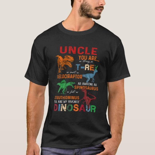 Kinder oom U bent mijn favoriete dinosaurus vader. T-shirt (Voorkant)