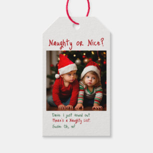 Kinder op de Naughty List Gift Label Cadeaulabel