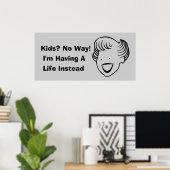 Kinder op geen manier poster (Thuiskantoor)