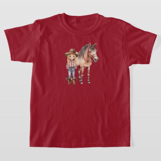 Kinder paarden T-Shirt (Laagn)