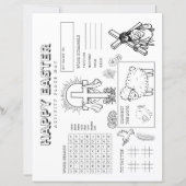 Kinder paasactiviteitsblad (Voorkant)