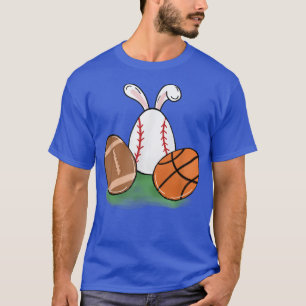 Kinder paasbakkersbal Baskball Football Bunn T-shirt