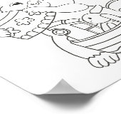 Kinder Paashaas Ei Kleurplaat Poster (Hoek)