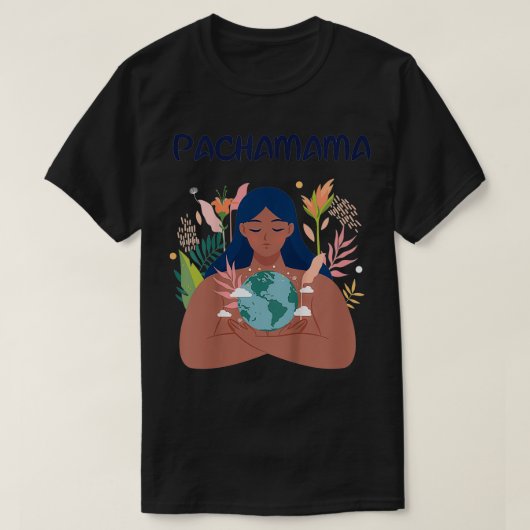 Kinder Pachamama, Moeder Natuur, Milieuactiviste, T-shirt (Design voorkant)