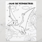 Kinder pagina Activiteitencuut vun deinosaur (Voorkant)