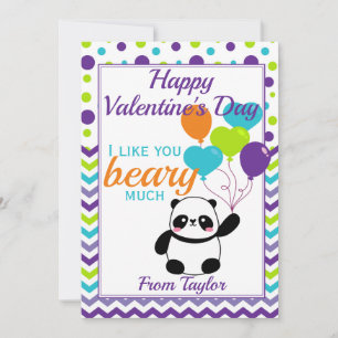 Kinder Panda Valentijnsdag Feestdagenkaart