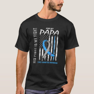 Kinder Papa type 1 diabetes T-shirt
