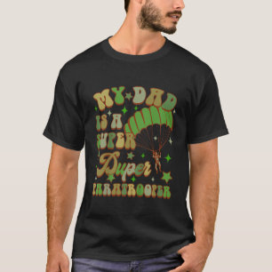 Kinder parachutist papa me mijn vader is een super t-shirt