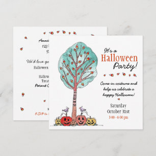 Kinder partij Halloween Kaart