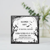 kinder partij halloween uitnodiging (Staand voorkant)