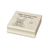 Kinder Party Planner Pastel Teddy Bear QR Code Log Rubberstempel (Stempel)