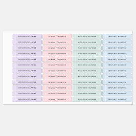 Kinder pastel beklede naamlabels labels