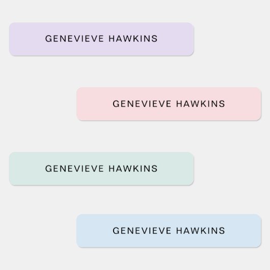 Kinder Pastel Name Labels (Groep)