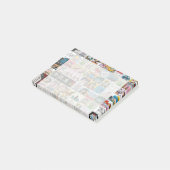 Kinder patroon met komische kleurtekens post-it® notes (Schuin)