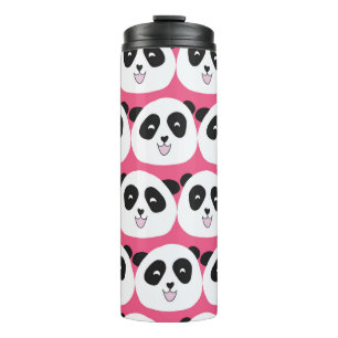Kinder patroon Panda beer naadloze vintage herhali Thermosbeker