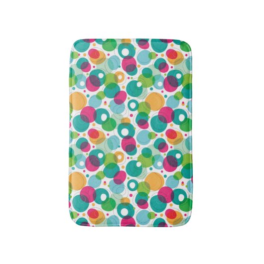 Kinder patroon rond belletjes badmat (Voorkant Verticaal)