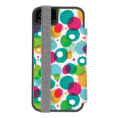 Kinder patroon rond belletjes incipio iPhone portemonnee hoesje (Agenda Achterkant)